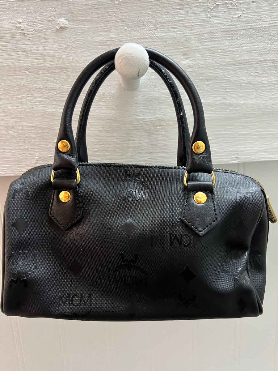 MCM Visetos Mini Boston Bag (SHG-36035) – LuxeDH