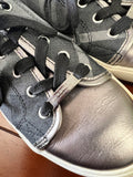 Burberry silver metallic nova check sneakers