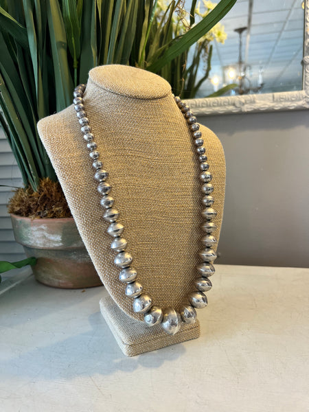 Native American “silver pearl” necklace