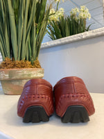 Gucci red leather loafers