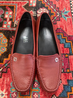 Gucci red leather loafers