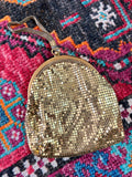 Whiting & Davis vintage gold mesh evening bag