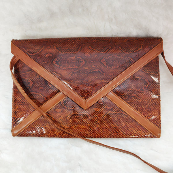 Vintage Oversized Clutch with Strap