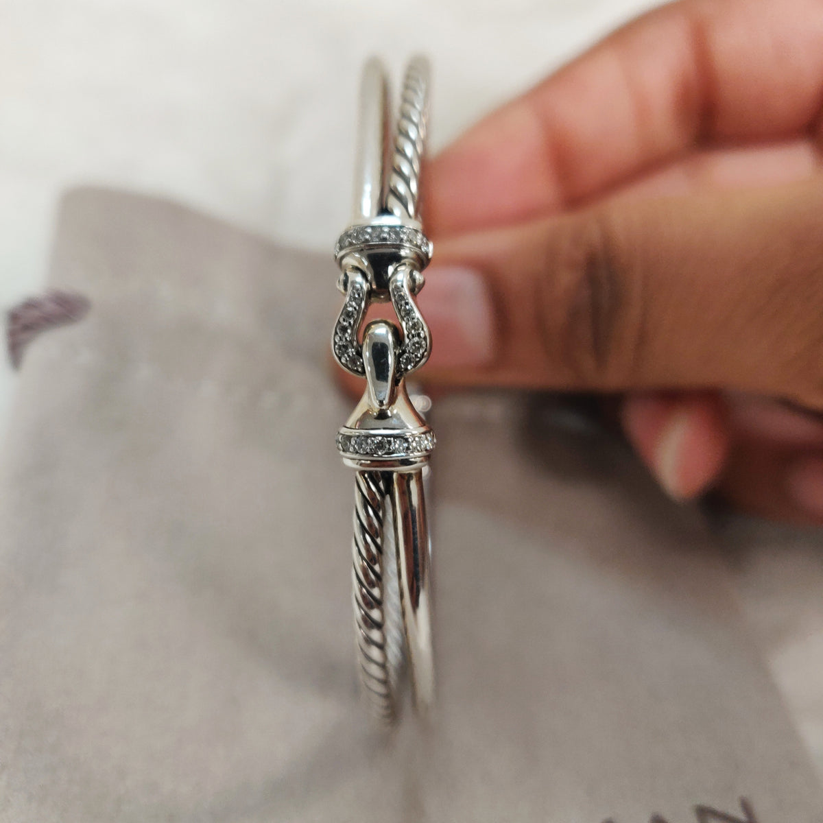 David Yurman Crossover Diamond Bracelet Sequels Resale Boutique