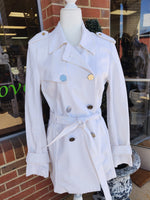Tory Burch White Trench Coat (Size 6)