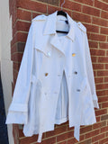 Tory Burch White Trench Coat (Size 6)